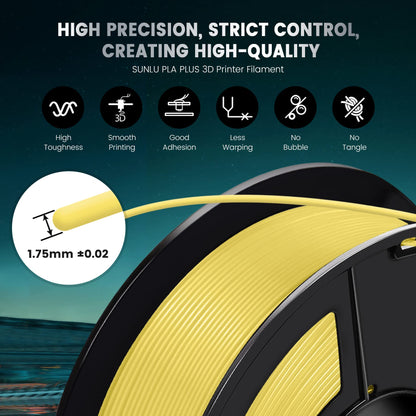 SUNLU PLA+ 3D Druckerfilament 1.75mm - 5kg CMYK Set