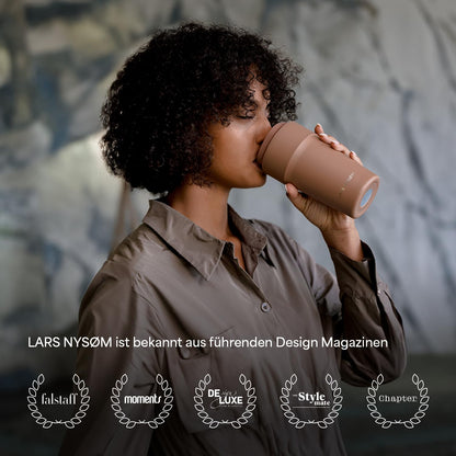 LARS NYSØM Thermokaffeebecher to go Set 2x380ml – Rot/Schwarz