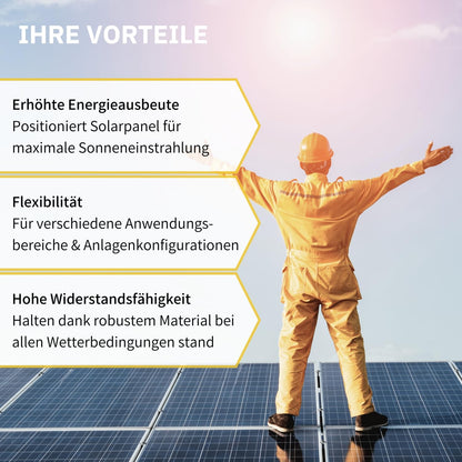 Avoltik 4er Set Solarmodul Flachdach Halterung ohne Bohren
