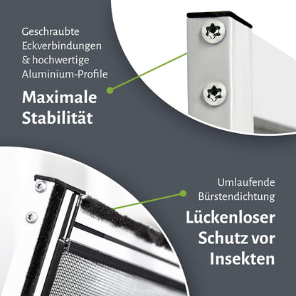 empasa Fliegengitter Fenster Master Slim Alurahmen weiss 150x160 cm