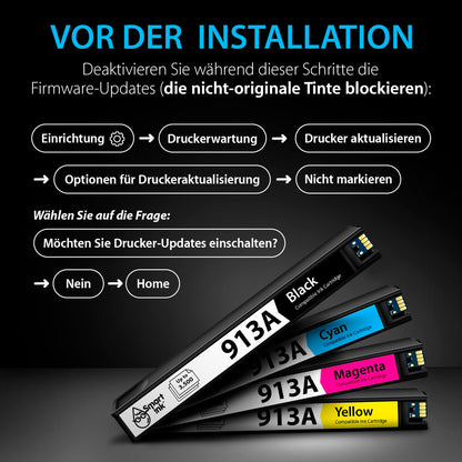 Smart Ink HP 913A Kompatible Druckerpatronen - 4er Multipack