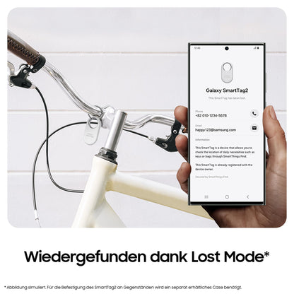 Samsung Galaxy SmartTag2 Bluetooth-Tracker 4er-Pack Schwarz/Weiss