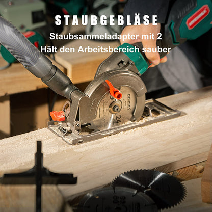 HYCHIKA Handkreissäge 750W – Set mit 3 Sägeblättern 115/125mm