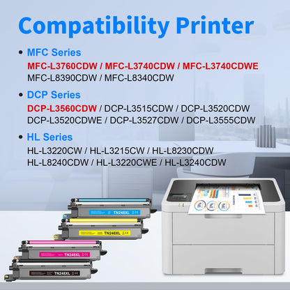 MYCARTRIDGE TN248XL Toner kompatibel für Brother - 4er-Pack