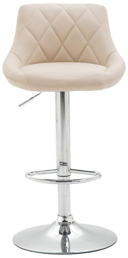CLP Barhocker Lazio 2er Set Kunstlederbezug – Creme