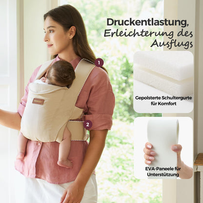 Momcozy Ergonomische Babytrage Neugeborene 3-11 kg - Khaki