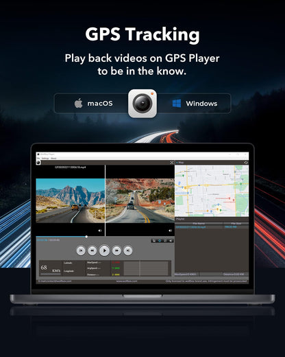 WOLFBOX G930 4K Dash Cam Rückspiegel 10'' mit GPS