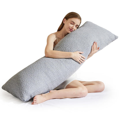 NOFFA Seitenschläferkissen – Visco Memory Foam 39x137 cm, verstellbar