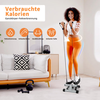 Niceday Mini Stepper – 2-in-1 Hometrainer mit Power Ropes