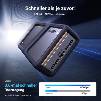 UGREEN USB 4 NVMe M2 SSD Gehäuse 40Gbps – Mit Kühlung