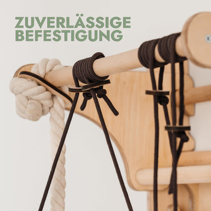 Kids Holz Schwedenwand Kletterdreieck & Rutsche Set - 6-in-1