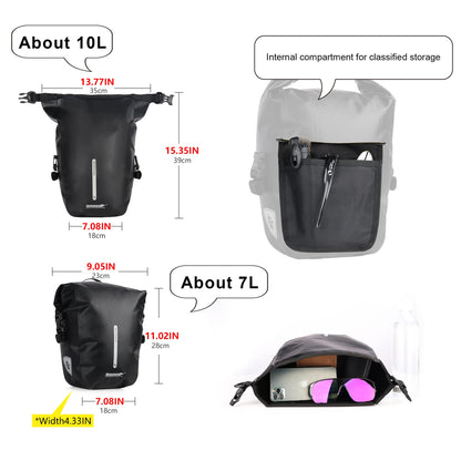 Rhinowalk Gepäckträgertasche 7L wasserdicht mit Schultergurt