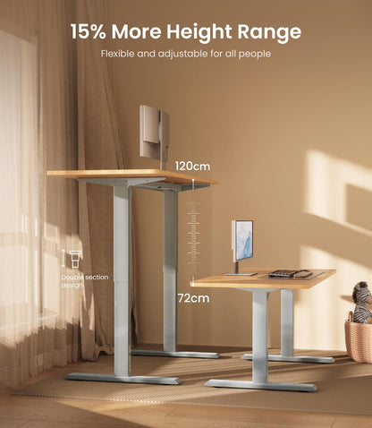 MAIDeSITe T1 Pro Elektrischer höhenverstellbarer Schreibtisch – Grau