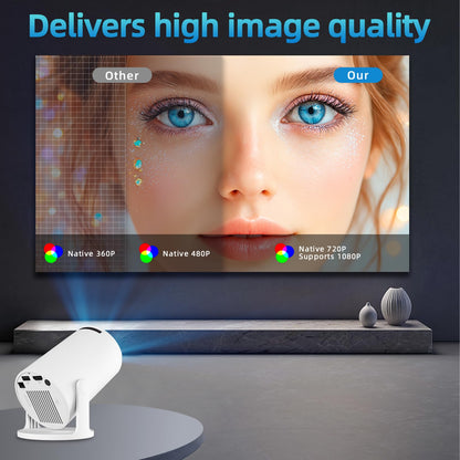 SmartBeam Mini Beamer 4K - Tragbarer Heimkino Projektor Android 11