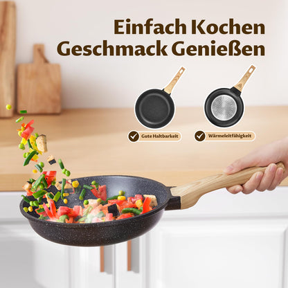 BLAZANT Granit Antihaft Induktions Töpfe und Pfannen Set 10-tlg.