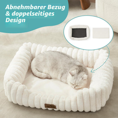 COZY KISS Orthopädisches Hundebett, waschbar, Beige, 76 x 58 cm