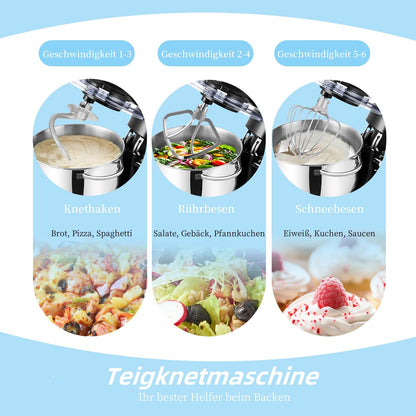 Kitchen in the box KSM60 Küchenmaschine Knetmaschine 6,2 L 1400 W