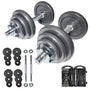 SPORTINATOR Machine Hantelset mit Koffer, 2-in-1 Kurzhantel 20 kg, Gusseisen-Scheiben und verchromte Stangen