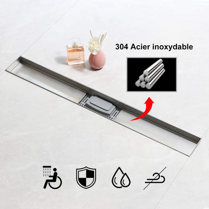 SaniteModar Duschrinne befliesbar 70cm - Geruchsstop Komplettset