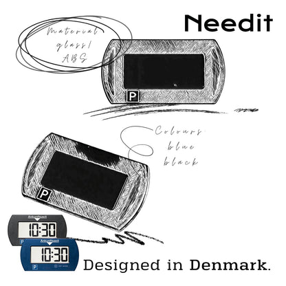 Needit Park Mini I Elektronische Parkscheibe (2er-Pack) – KBA-Zulassung