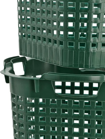 BURI Erntekorb 25L Gartenkorb Set - 10x Grün lebensmittelecht