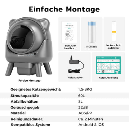 Amicura Cura X1 Selbstreinigendes Katzenklo App-Steuerung