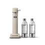 Aarke Carbonator 3 Wassersprudler Edelstahl – Sand Finish, sandfarbenes Edelstahlgehäuse, karbonisiert Leitungswasser zu Sprudelwasser.