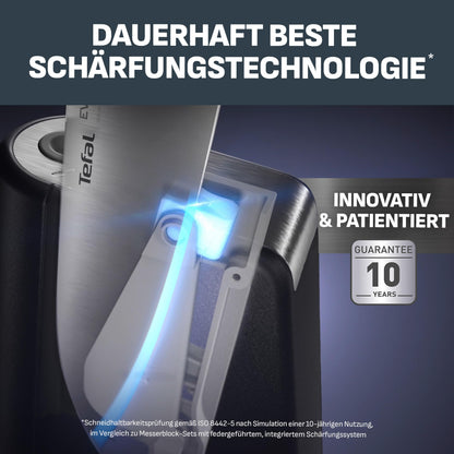 Tefal EverSharp Pro Messer-Set mit selbstschärfendem Messerblock