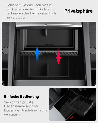 VIHIMAI Mittelkonsole Organizer Set 4-teilig, Tesla Model Y Juniper