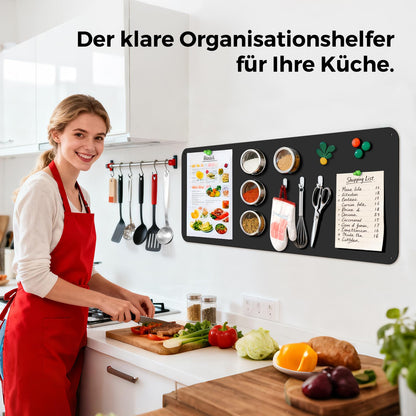 LYZZXI Magnettafel Schwarz 50x80 cm, Magnetwand für Fotos & Magnete