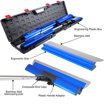 KEZERS Flächenspachtel-Set – 30, 55, 80 cm Edelstahlklingen