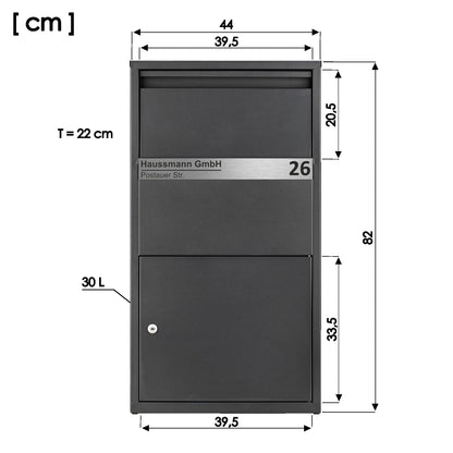 Haussmann BOX391 Paketbriefkasten – Paketstation für Zuhause