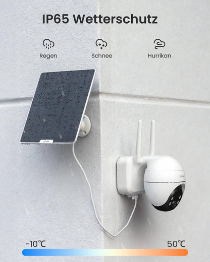 ieGeek S7 Überwachungskamera Aussen 2K 360° PTZ mit Solarpanel