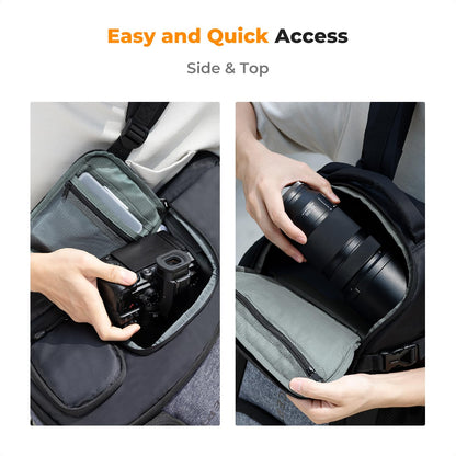 K&F CONCEPT Fotorucksack wasserdicht - DSLR & Drohne Laptop