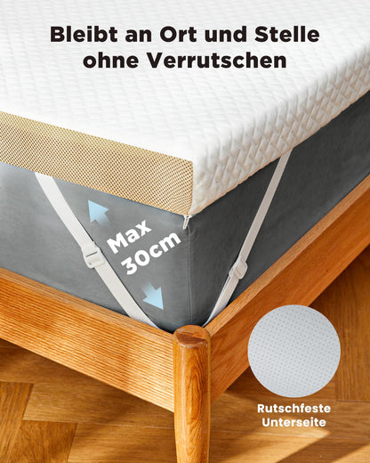 PERLECARE Topper 140x200cm - viskoelastisch 7.5cm H3/H2