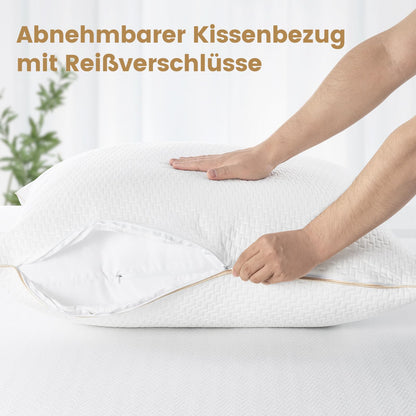 BedStory Kopfkissen 80x80 2er Set Bambus Mikrofaser