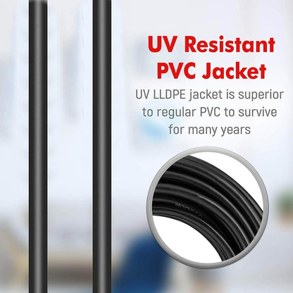 MutecPower CAT 7 SSTP Aussen Erdkabel 50m Schwarz