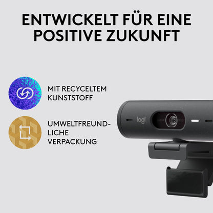 Logitech Brio 500 Full-HD Webcam mit Auto-Lichtkorrektur – Graphit