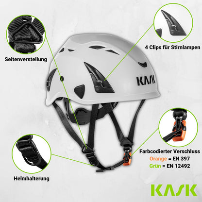 KASK Superplasma AQ Arbeitsschutzhelm weiss - mit Drehrad