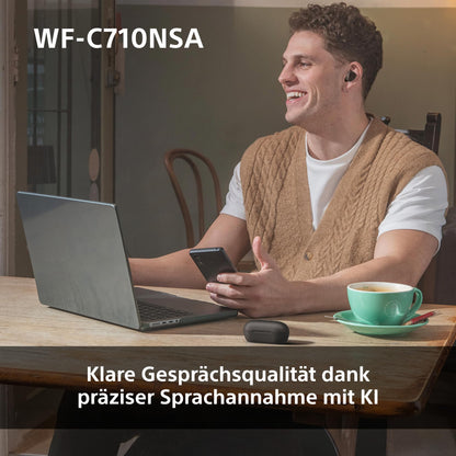 Sony WF-C710NSA Truly Wireless Noise Cancelling Earbuds schwarz