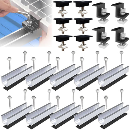 ANFIL Solarpanel Halterung für Flachdach und Metalldach, verstellbar