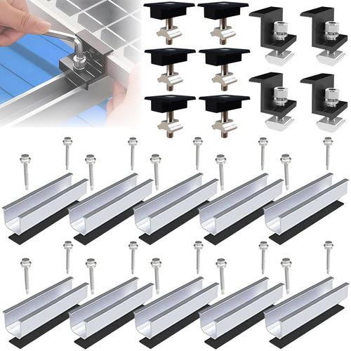 ANFIL Solarpanel Halterung für Flachdach und Metalldach, verstellbar