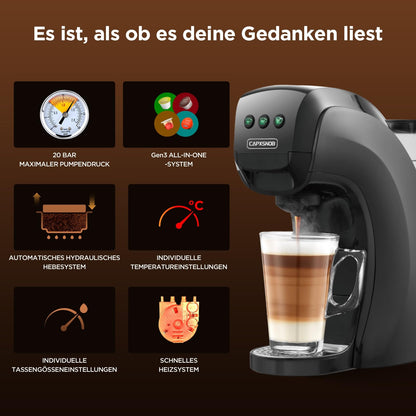 Warriors1 5in1 Multi Kapselmaschine - Gemahlen Kaffee