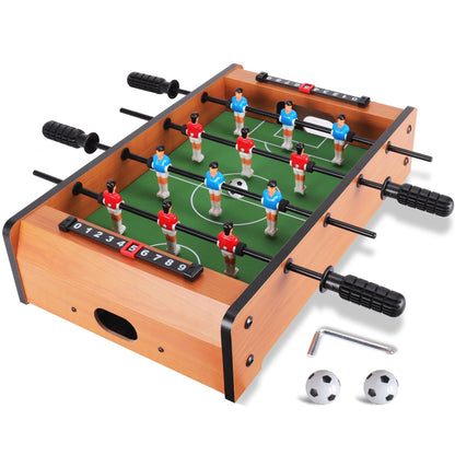 WIN.MAX Mini Tischfussball, Kickertisch für Kinder, 51 x 31 x 10 cm mit Edelstahlstangen