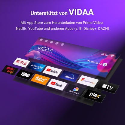 TuTu Smart TV 25 Zoll Full HD VIDAA Fernseher TUV25FQ1B