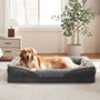 FURTIME Orthopädisches Hundebett Memory Foam - XL Grosse Hunde. Rechteckig, grau. Memory Foam stützt Gelenke großer Hunde optimal.