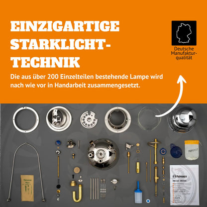 Petromax HK 500 Petroleumleuchte – Messing, Starklicht-Technik