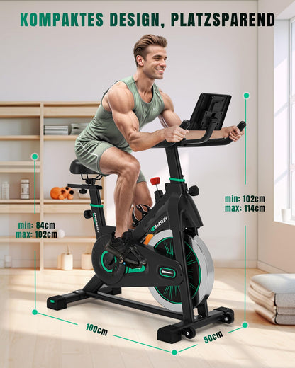 DMASUN Heimtrainer Fahrrad Ergometer – leise & Tablet-Halter
