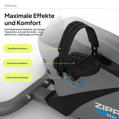 Zipro Beat Heimtrainer Ergometer – Magnetisches Fitnessbike