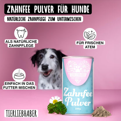 TIERLIEBHABER Zahnfee Pulver – Zahnpflege für Hunde, 200 g